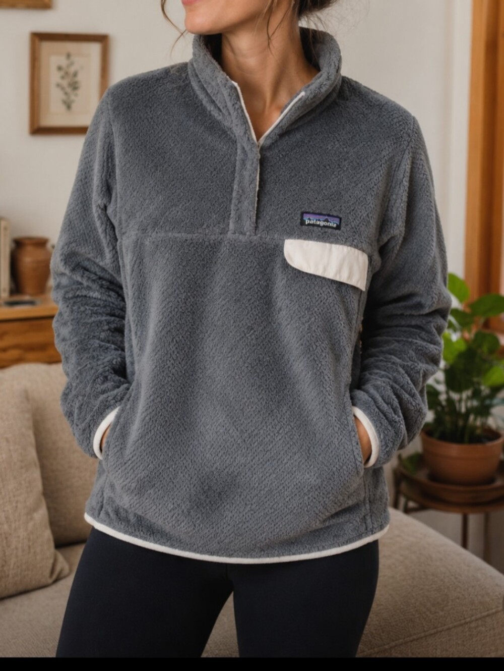 Patagonia Women's Re-Tool Snap-T Pullover Fleece Sweater Polartec Thermal Pro M.